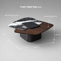Ensemble de tables basses en bois minimalistes irrégulières pour salon et chambre à coucher