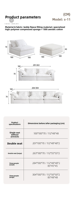 Canapé modulaire en mousse haute densité en forme de L, moderne et minimaliste, facile à déplacer, emballé sous vide, assemblage sans outil, pour salon