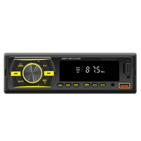 Lecteur MP3 de voiture 1 DIN avec application de localisation de voiture, assistant vocal, radio FM, USB/TF/AUX, enregistrement audio, lumière 7 couleurs, stéréo universel