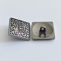Boutons à pression ronds de luxe en alliage de zinc plaqué 18 mm avec logo personnalisé, lavables et personnalisables pour accessoires de vêtements et de sacs