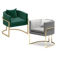 Vente en gros de fauteuil lounge pivotant en tissu moderne, fauteuil de luxe avec structure en métal doré, fauteuil canapé une place en velours pour meubles de salon