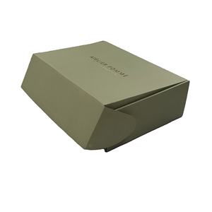 <span class=keywords><strong>Caja</strong></span> de Envío de Cartón Blanco con Tapa Plegable, Diseño Personalizado, Color Verde, para Regalos Cosméticos, Certificación FSC, Impresión Completa - Product Image 2