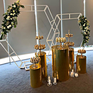 <span class=keywords><strong>Tavolo</strong></span> da Dessert per Buffet porta piatti in acrilico mensola per <span class=keywords><strong>tavolo</strong></span> da Dessert Set oro - Product Image 5