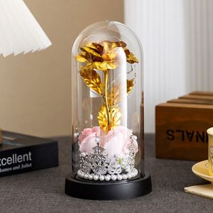 Eternal <b>Rose</b> Crown Glass Dome Valentine's Day Mother's Day Birthday Gift Creative Night <b>Light</b> - Product Image 5