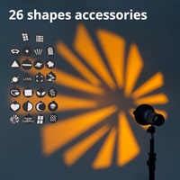 Projecteur vidéo LED zoomable 4 couleurs 15W CRI96+ 26 Gobos pour lampe de remplissage portable en aluminium pour photographie de studio