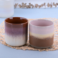 Pot à bougie en céramique 400 ml, écologique, avec glaçure dégradée, pour bougies parfumées, décoration intérieure, vente en gros, personnalisable