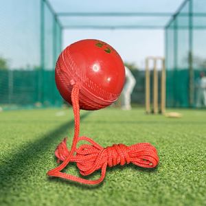 Latest Hanging <b>String</b> Leather Cricket <b>Ball</b> Wholesale Cricket Red Color PVC Knocking <b>Ball</b> for Batting Technique Development - Product Image 3
