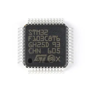 STM32F103C8T6 جديد وأصلي LQFP-48 MCU ICs STM32F103C8T6 متوفر في المخزون الفوري موردو المكونات الإلكترونية IC