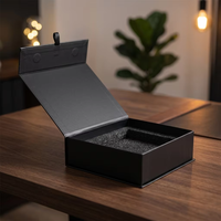 Boîte d'emballage rigide magnétique de luxe avec logo personnalisé, en matériaux recyclés pour téléphones portables et ordinateurs - Marque OEM personnalisable
