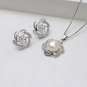 Wenchi S925 Silver <b>Flower</b> Hat Baotou Pendant Earhook Personalized Female Pearl Ear <b>Ornament</b> DIY Fine Jewelry Set Empty Tray - Product Image 4