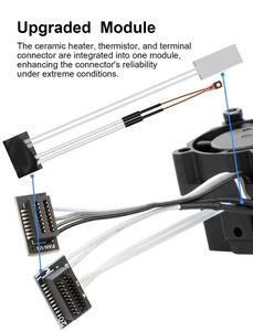 bibo Venta al por Mayor Accesorios para Impresora 3D Serie P1 Kit Hotend P1P P1S Boquilla de Acero Endurecido de 0.4mm Calentador Cerámico Termistor Ventilador - Product Image 6