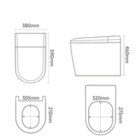 WC intelligent de haute qualité à commande automatique par capteur, toilettes monobloc en céramique électronique moderne avec télécommande