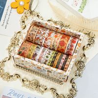 Ruban Washi Style Floral Naturel Quatre Saisons pour Artisanat DIY, Éléments Végétaux, Papier Washi pour Décoration de Journal