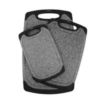 Wit Marmer Graniet Grijs Bpa Gratis Easy-Grip Handvat Eco Vriendelijke 3 Pcs Non Slip Gedrukt Plastic Keuken Hakken snijplank