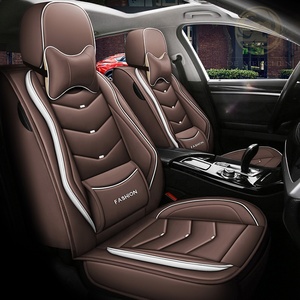 Juego completo de cojines de <span class=keywords><strong>asiento</strong></span> de <span class=keywords><strong>coche</strong></span> de lujo Four Seasons con 5 fundas de <span class=keywords><strong>asiento</strong></span> <span class=keywords><strong>Protector</strong></span> de cuero PU impermeable en color rojo elegante - Product Image 5