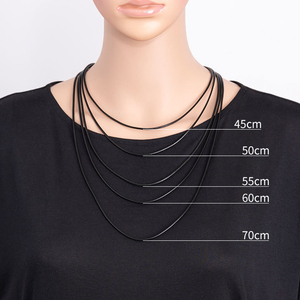 Catena in Corda Cerata Nera - Accessorio per Collane Fai-da-Te, Adatta per Ciondoli, Unisex per Uomini e Donne - Product Image 6