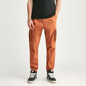 SABIN Hombres Verano Casual Cargo Joggers Lona de alta calidad Ajuste cónico Cintura elástica Tobillo Bandas Puños decorativos-Venta al por mayor - Product Image 1