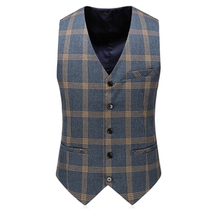 OEM <span class=keywords><strong>British</strong></span> Style abiti da uomo uomo Casual Business formale vestito Plaid 3 pezzi per uomo servizio personalizzato - Product Image 5