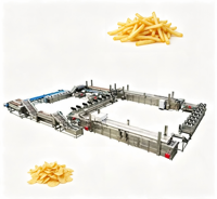 Commerciële productielijn voor aardappelchips van roestvrij staal, inclusief snij- en frituursysteem