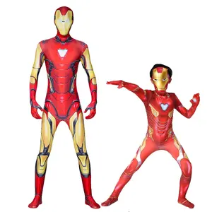 战士无限复仇者2022家长儿童肌肉盔甲设计3D打印酷铁角色扮演套装男士儿童万圣节服装