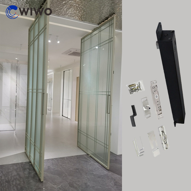 High Quality Modern Aluminium Door Pivot Hardware 60/100/120KG Weight Capacity Soft Close Speed Adjustable