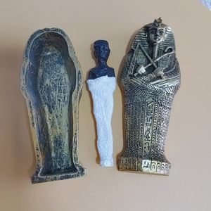 Sarcophage de pharaon égyptien avec figurine de momie, statue miniature, décoration de jeu de sable, modèle miniature, décoration de maison - Product Image 2