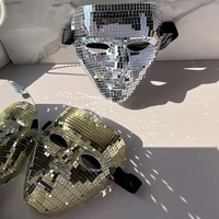Masque de fête boule disco DIY très populaire, masque de déguisement d'Halloween pour performance de cosplay et décoration