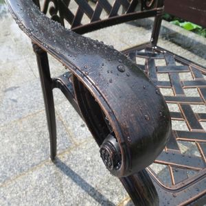 Phong Cách Châu Âu Ngoài Trời Xoay Ghế Giản Dị Đúc Nhôm Ghế Ăn Cho Sân Biệt Thự Vườn Ngoài Trời Bảng Set Cho Hộ Gia Đình - Product Image 6