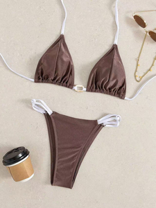 วิวิบลุค Z406ST02 ชุดว่ายน้ำผู้หญิงลายจุดเซ็กซี่บิกินี่ผูกเชือกชุดบราสองชิ้นชุดชายหาดชุดว่ายน้ำวันหยุด - Product Image 5