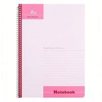 Cahier à spirale A4 A5 B5 pour étudiants et enfants, avec 80 feuilles, lignage large, format collège
