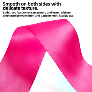 ริบบิ้นโพลีเอสเตอร์ลายดอกกุหลาบนิรันดร์ ขนาด 2.5 ซม. และ 4 ซม. ยาว 100 หลา สำหรับตกแต่งเสื้อผ้า ของขวัญ และห่อของขวัญ - Product Image 2