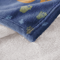 Couverture personnalisée en polyester 100% imprimée numériquement avec des dinosaures, couverture en flanelle douce pour enfants, couverture légère pour lit d'enfant