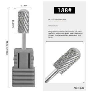 Safety Bit Large Barrel Smooth Top Carbide Nail Drill Bits <b>Gel</b> <b>Removal</b> Carbide Bur - Product Image 5