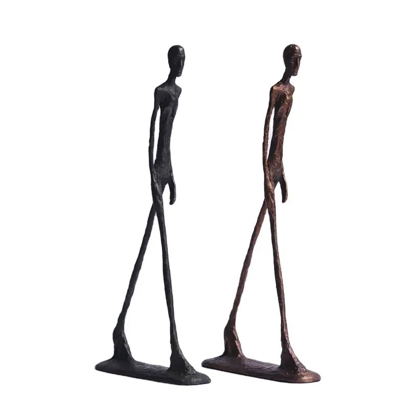 Abstraktes Handwerk Gia cometti Walking Man Skulptur Bronzestatue Home Decoration Menschliche Figur Moderne Kunst