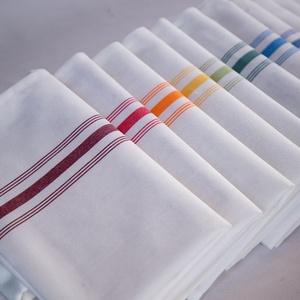 Hot Selling <strong>Yellow</strong> -white Spun Polyester Bistro Napkins Restaurant <strong>Table</strong> <strong>Cloths</strong> - Product Image 4