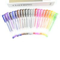Stylo Gel en Plastique Scintillant Effet Graffiti Simple, Pointe Bille 0,8 mm, Haute Esthétique, pour Bureau et École, Bleu/Rouge, Vente en Gros