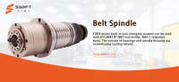 Spindle Mesin Bubut Konstruksi Tipe Horizontal Terlaris, Tahan Air, Sambungan Nos BT30/BT40 untuk Komponen Inti Bantalan Penggerak Sabuk