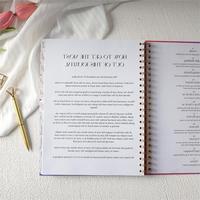 Ensemble de papeterie personnalisable pour boîte aux lettres : Carnet, cartes d'affirmation, agenda A4 mensuel et hebdomadaire 2026, boîte de planification