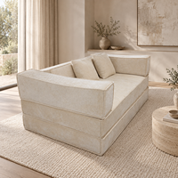 Canapé modulaire compressé QINUO moderne avec housse amovible et assise profonde pour la vente en gros aux chaînes de magasins de meubles et l'exportation en vrac