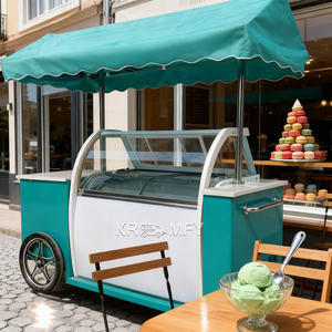 2025 UAE Italian Types Gelato With CE Mobile <b>Freezer</b> Ice Cream Cart - Product Image 3
