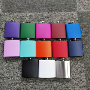 Bán buôn tùy chỉnh 6oz/8oz sơn tĩnh điện thép không gỉ Hip Flask - Product Image 3