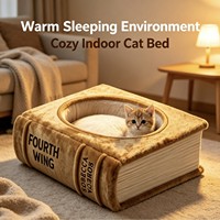 Coussin pour chat Magic Book, rectangle, tout-en-un, extra épais, ultra doux, en peluche, pour chats d'intérieur