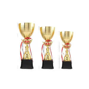 工場製3Dゴールドメタルカップトロフィー3Dスポーツ賞メダルサッカーバスケットボールデザインプラスチック鉄自動車教育
