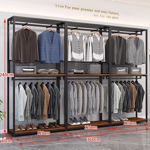 Tùy Chỉnh Người Đàn Ông Quần Áo Kệ Trưng Bày Kim Loại Và Gỗ Cửa Hàng Quần Áo May Hiển Thị Kệ Đứng Cửa Hàng Đồ Nội Thất Cho Trang Phục Cửa Hàng - Product Image 6