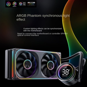 JONSBO TH240 ATX Plastic Integrated Water-cooled Digital Display Radiator ARGB 360 Four-sided Mirror Full Tower <b>Computer</b> Stock A - Product Image 3
