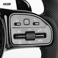 Volant sport en fibre de carbone forgée Plug & Play pour Mercedes Benz Classe C E S W205 W213 GLC GLE GLS CLS GLK SLK Cuir