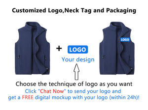 Gilet in Pile Senza Maniche Slim Fit con Logo Personalizzato, Zip Intera per Caccia e Attività all'Aperto per Uomo - Product Image 4