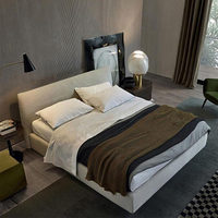 Lit de rangement haut en pin, style nordique moderne et simple, avec tissu amovible et lavable, sur mesure, nouvelle arrivée