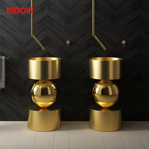 Lavabos <span class=keywords><strong>de</strong></span> salle <span class=keywords><strong>de</strong></span> bain en acier inoxydable doré noir <span class=keywords><strong>de</strong></span> luxe <span class=keywords><strong>haut</strong></span> <span class=keywords><strong>de</strong></span> <span class=keywords><strong>gamme</strong></span> Kidoir, vasques à poser 304 - Product Image 2