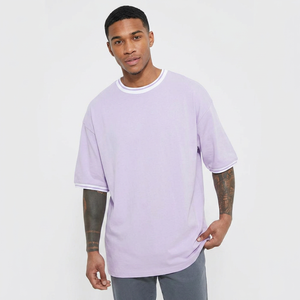Best Quality Customized Men's Plus Size <b>Ringer</b> <b>T</b>-<b>Shirts</b> with Custom Logo & Design 100% Cotton 230gsm Anti-Pilling Formal - Product Image 1